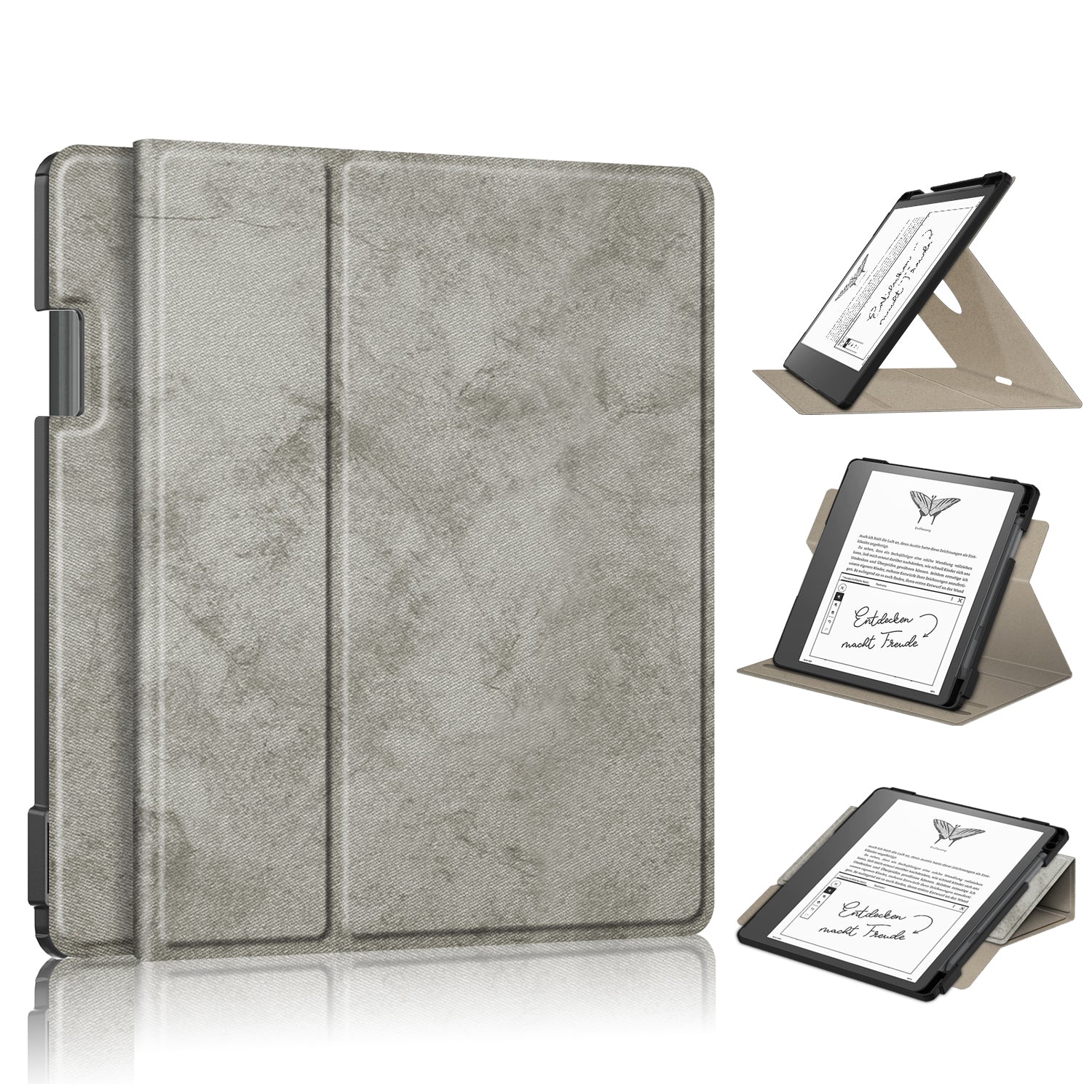 For Amazon Kindle Scribe Solid Color Tablet Case Textured Surface Anti-scratch Magnetic Absorption Tablet Cover with 360-degree Rotary Kickstand For Amazon Kindle Scribe Solid Color Tablet Case Textured Surface Anti-scratch Magnetic Absorption Tablet Cover with 360-degree Rotary Kickstand